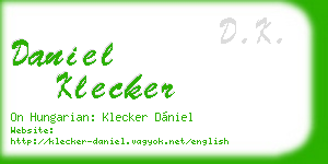 daniel klecker business card